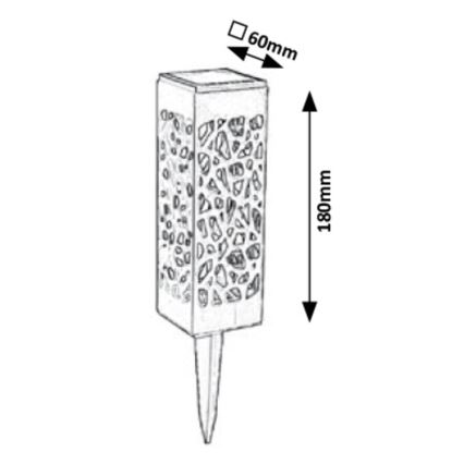 Rabalux - Lampe solaire extérieure LED/0,16W/1xAA IP24