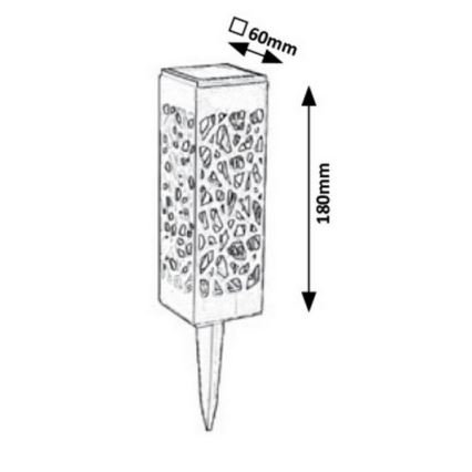 Rabalux - Lampe solaire extérieure LED/0,16W/1xAA IP24