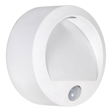 Rabalux - Applique murale LED extérieure avec détecteur LED/1,5W/3xAA IP44 blanc