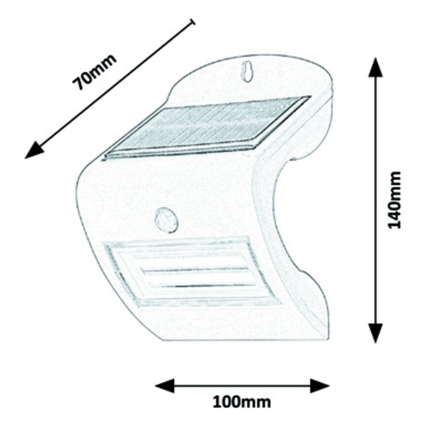 Rabalux - Applique murale solaire avec détecteur IP44 1200 mAh