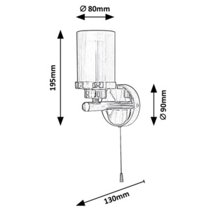 Rabalux - Badkamer wandlamp 1xG9/28W/230V IP44