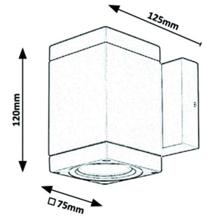 Rabalux - Buitenwandlamp 1x GU10 / 35W / 230V IP54