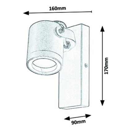 Rabalux - Buitenwandspot 1x GU10 / 35W / 230V IP44