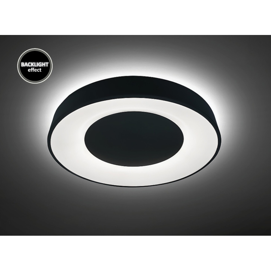 Rabalux - Dimbare LED Plafondlamp LED/38W/230V zwart 3000-6500K + afstandsbediening diameter 48 cm