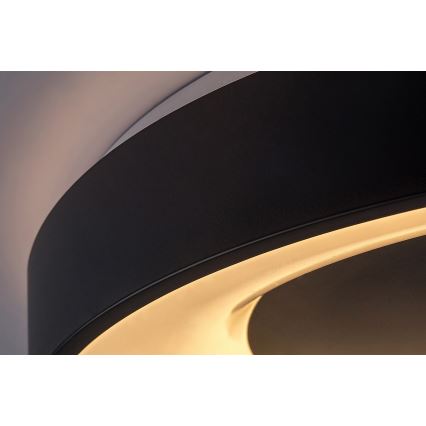 Rabalux - Dimbare LED Plafondlamp LED/38W/230V zwart 3000-6500K + afstandsbediening diameter 48 cm