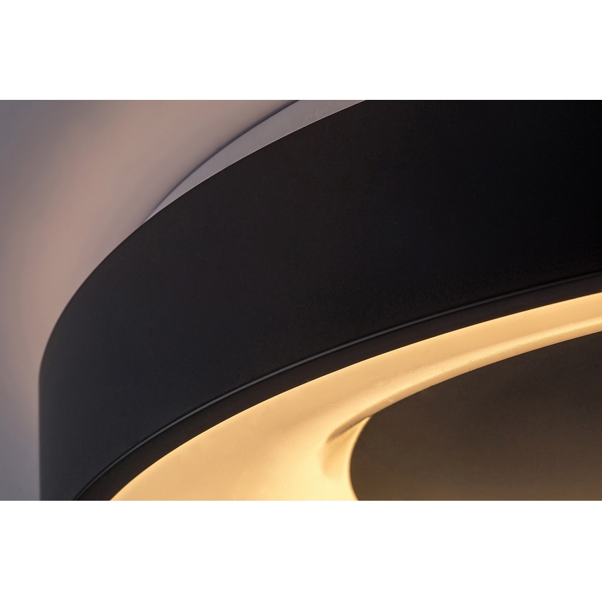 Rabalux - Dimbare LED Plafondlamp LED/38W/230V zwart 3000-6500K + afstandsbediening diameter 48 cm