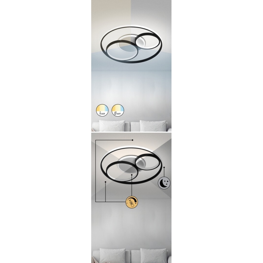 Rabalux - Dimbare LED plafondlamp LED/50W/230V 3000-6000K + afstandsbediening