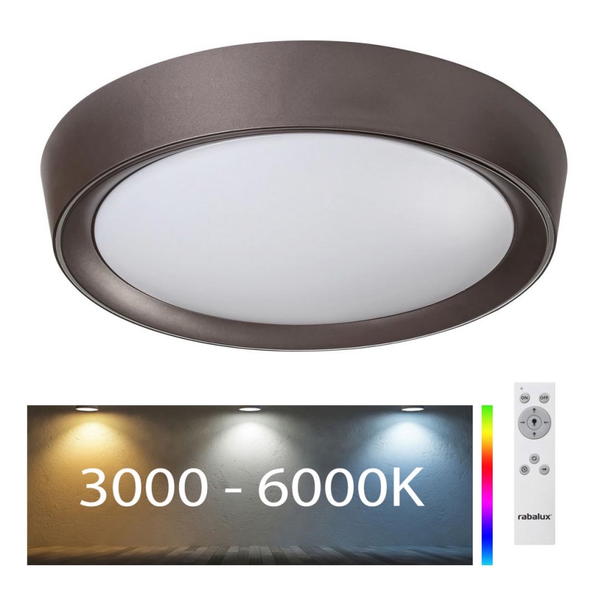 Rabalux - Dimbare LED RGB Plafond Lamp LED/24W/230V + afstandsbediening 3000-6000K