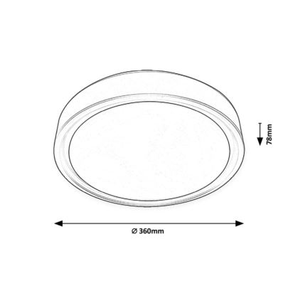 Rabalux - Dimbare LED RGB plafondlamp met sensor LED/28W/230V 2700-5000K + afstandsbediening