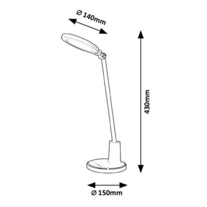 Rabalux - Dimbare LED Tafel Lamp met Touch besturing LED/10W/230V 3000-6000K