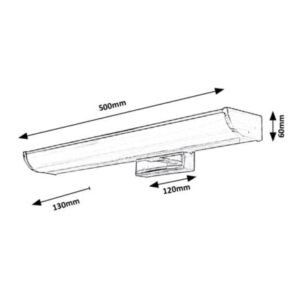 Rabalux - Éclairage miroir de salle de bain à intensité variable LED/7,5W/230V IP44