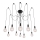 Rabalux - Hanglamp 10xE27/60W/230V spin zwart