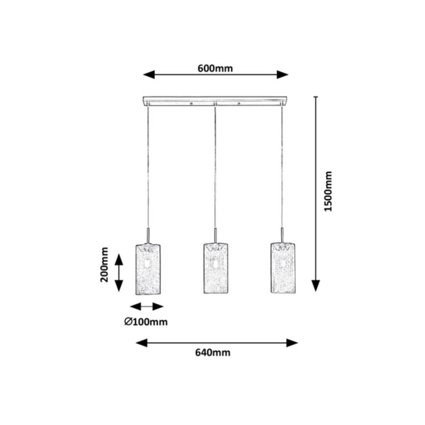 Rabalux - Hanglamp aan een koord 3xE14/25W/230V
