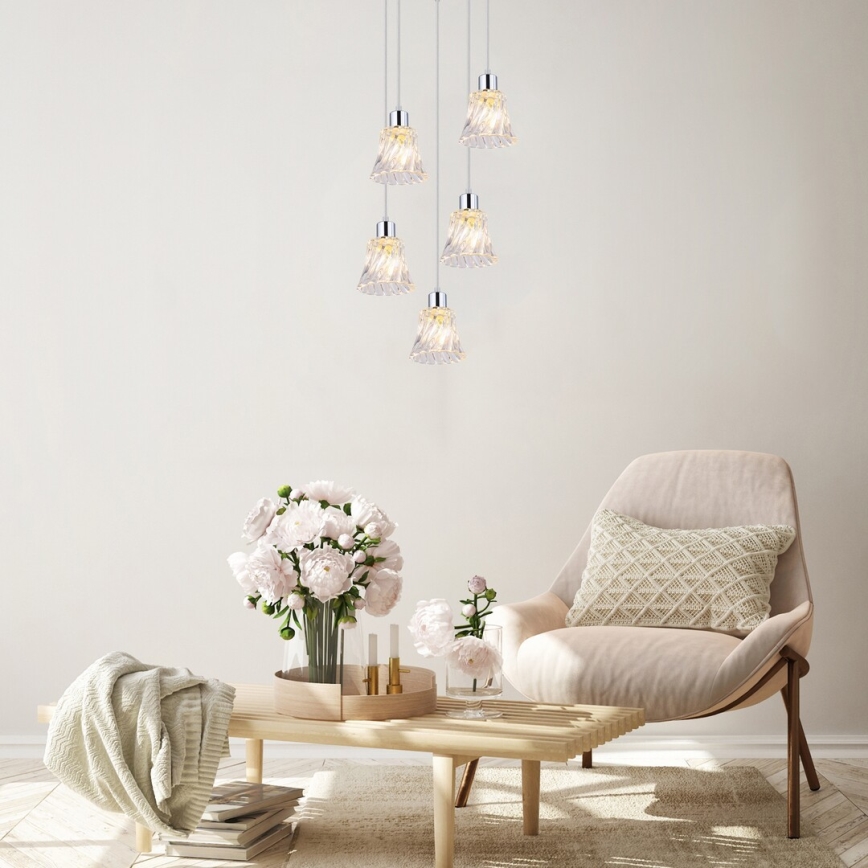 Rabalux - Hanglamp aan een koord 5xE14/40W/230V