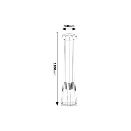 Rabalux - Hanglamp aan een koord 6xE14/40W/230V