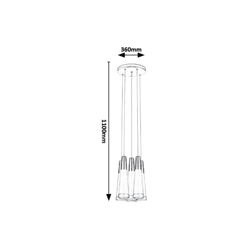 Rabalux - Hanglamp aan een koord 6xE14/40W/230V