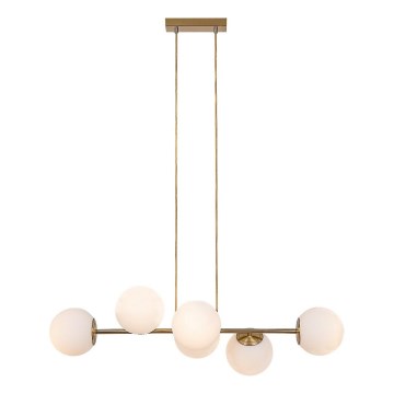 Rabalux - Hanglamp aan een koord 6xE27/35W/230V goud