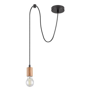 Rabalux - Hanglamp aan kabel 1xE27/60W/230V beukenhout