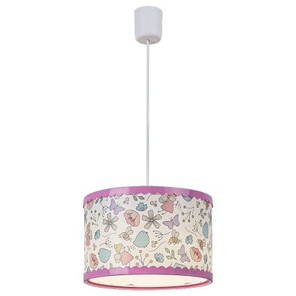Rabalux - Kinder hanglamp aan een koord 1xE27/40W/230V roze