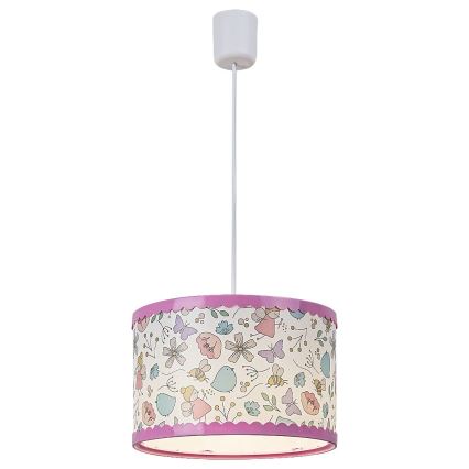 Rabalux - Kinder hanglamp aan een koord 1xE27/40W/230V roze