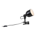 Rabalux - Lamp met een klem 1xE14/25W/230V zwart