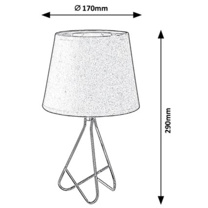Rabalux - Lampe de table 1xE14/40W/230V gris/chrome brillant