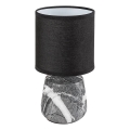 Rabalux - Lampe de table 1xE14/40W/230V, noire, décor marbre