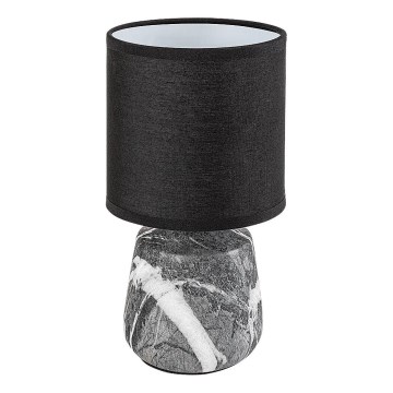 Rabalux - Lampe de table 1xE14/40W/230V, noire, décor marbre