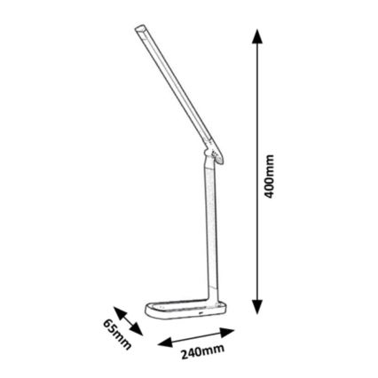 Rabalux - Lampe de table tactile LED à intensité variable LED/7W/230V noir