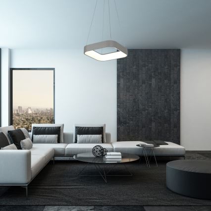 Rabalux - LED dimbare hanglamp aan kabel LED/28W/230V vierkant 3000-6000K + afstandsbediening