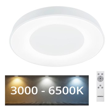 Rabalux - LED dimbare plafondlamp LED/38W/230V 3000-6500K wit + afstandsbediening Ø 48 cm