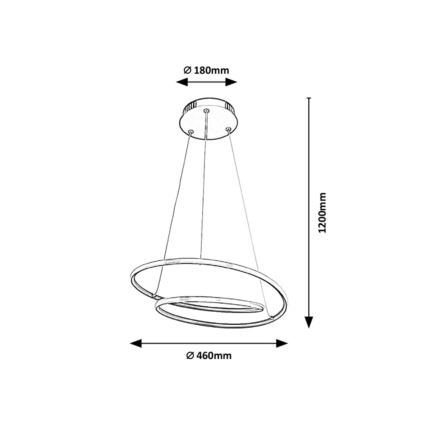 Rabalux - LED Hanglamp aan een koord LED/40W/230V