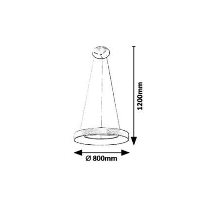 Rabalux - LED Hanglamp aan koord CARMELLA LED/80W/230V