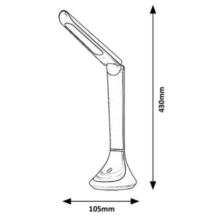 Rabalux - LED Lampe de table LED/5W/230V noir