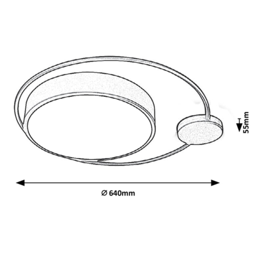 Rabalux - LED Plafondlamp 2xLED/48W/230V