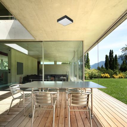 Rabalux - LED-plafondlamp LED/18W/230V 3000-6000K IP44 zwart 17,5x17,5 cm