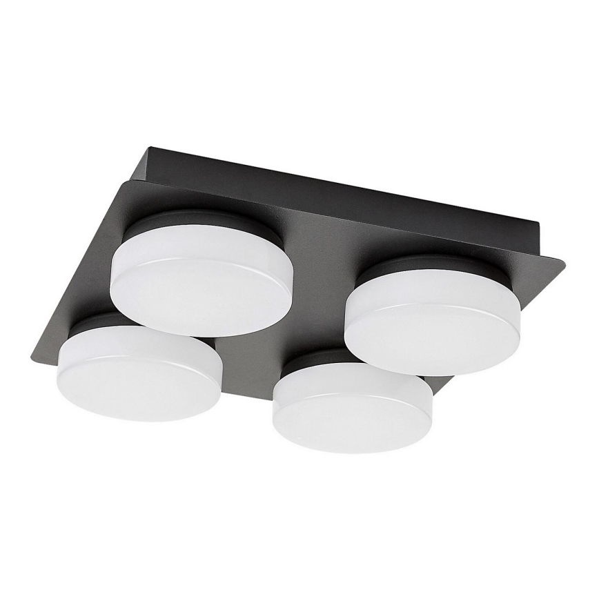 Rabalux - LED Plafondlamp voor Badkamer 4xLED/5,2W/230V IP44 zwart
