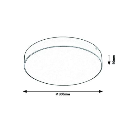 Rabalux - LED plafondlamp voor badkamer LED/24W/230V 2800K/4000K/6000K IP44 zwart Ø 30 cm