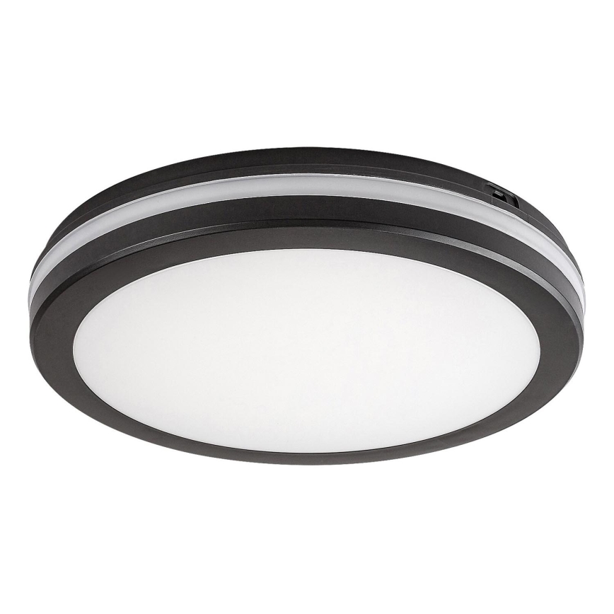 Rabalux - LED plafondlamp voor badkamer LED/28W/230V 3000/4000/6500K IP54 zwart diameter 30 cm