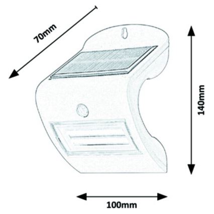 Rabalux - LED Solar Wandlamp met sensor IP44 1200 mAh