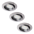 Rabalux - LOT 3xLED Spot encastrable 3xGU10/3W/230V IP40