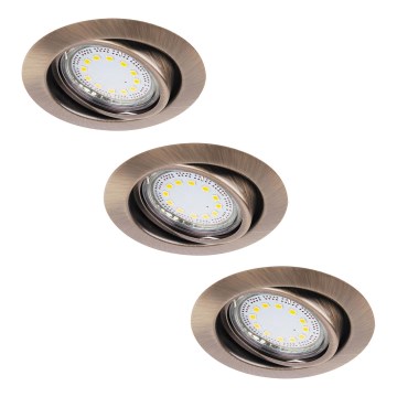 Rabalux - LOT 3xLED Spot encastrable 3xGU10/3W/230V IP40