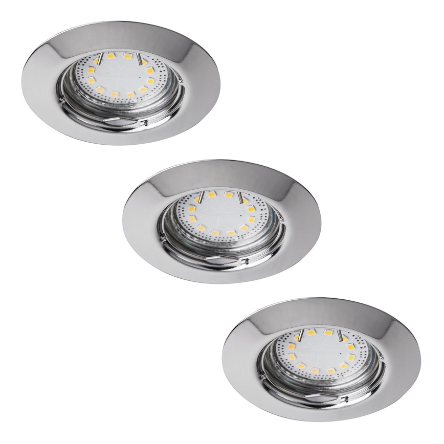 Rabalux - LOT 3xLED Spot encastrable salle de bain 3xGU10/3W/230V IP44