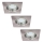Rabalux - Lot de 3 spots encastrés LED pour salle de bain 1xGU10/3W/230V IP44