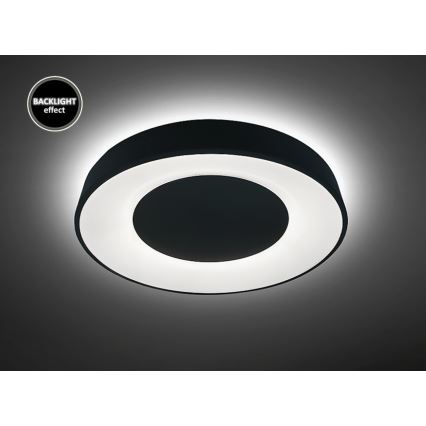 Rabalux - Plafonnier à intensité variable LED/38W/230V noir 3000-6500K + Télécommande d. 48 cm