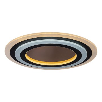 Rabalux - Plafonnier à intensité variable LED/56W/230V 3000/4000/6000K chrome mat/noir + Télécommande