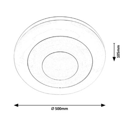 Rabalux - Plafonnier à intensité variable RGB LED/40W/230V 3000-6000K + télécommande
