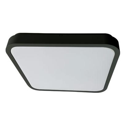 Rabalux - Plafonnier à intensité variable salle de bain LED/36W/230V 3000-6000K IP44 42x42 cm noir + Télécommande