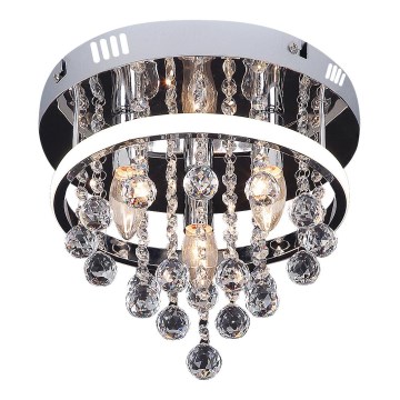 Rabalux - Plafonnier affleurant en cristal, LED 20 W/230 V + 3 × E14 40 W, diamètre 30 cm
