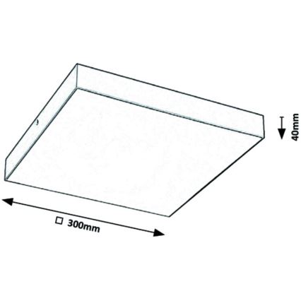 Rabalux - Plafonnier LED/24W/230V 3000-6000K IP44 noir